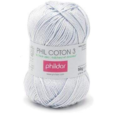 Phildar ovillo hilo algodon 50gr 3" 1160003 azul cielo PHILDAR CENTROARTESANO