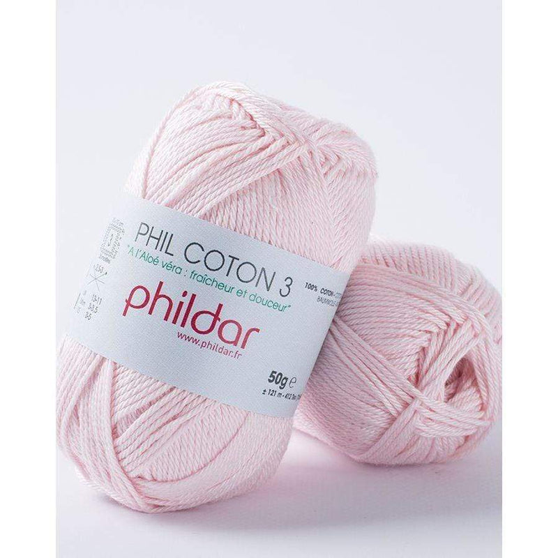 "Phildar ovillo hilo algodon 50gr 3"" 1490001 rosa" PHILDAR CENTROARTESANO