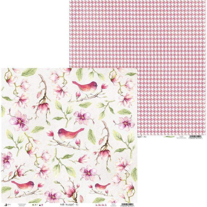 Papel scrap piatek P13-202 Hello beautiful 03 PIA CENTROARTESANO