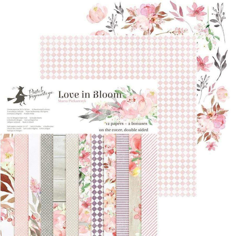 Pack paper piatek 30x30 12H P13-252 love in bloom PIATEK TRYNASTEGO CENTROARTESANO