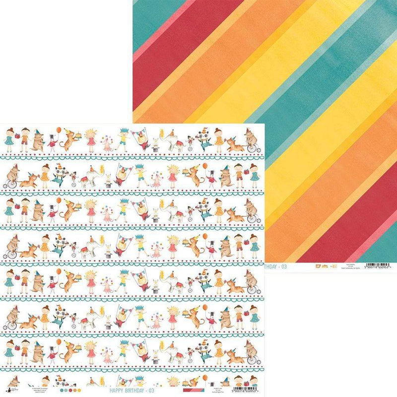 Papel scrap piatek P13-410 happy birthday 03 PIATEK TRYNASTEGO CENTROARTESANO