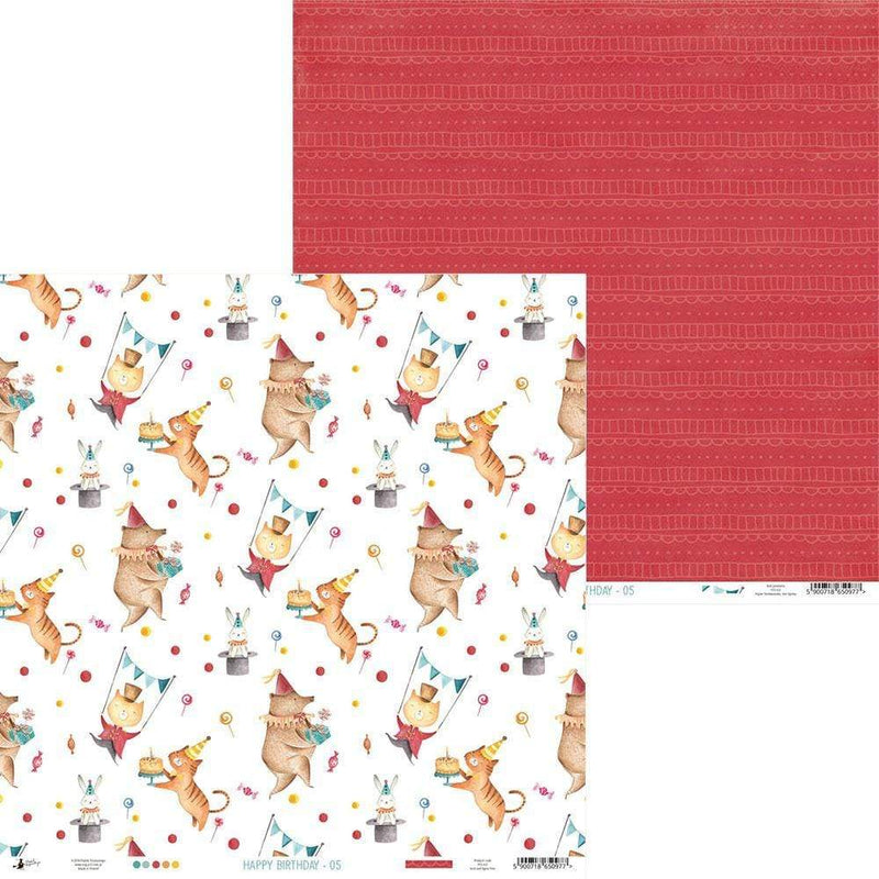 Papel scrap piatek P13-412 happy birthday 05 PIATEK TRYNASTEGO CENTROARTESANO