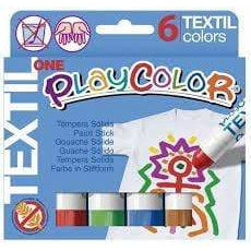 détrempe unie playcolor one textile 6 unités