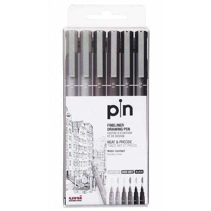 Uni estuche pin 200 rotulador calibrado punta fina grises POSCA CENTROARTESANO