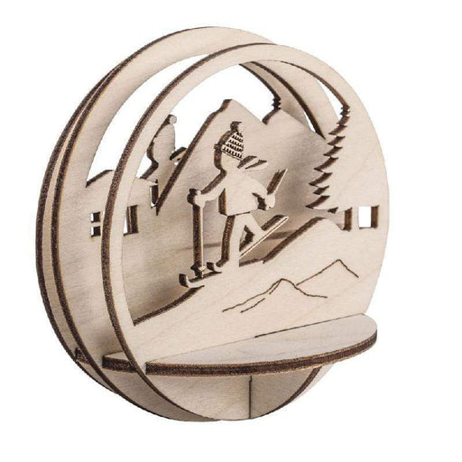 Adornos de madera 3D para bolas de metacrilato de 10cm "esquiador" 62886505 RAYHER CENTROARTESANO