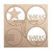 Adornos de madera 3D para bolas de metacrilato de 6cm "XMas" 62882505 RAYHER CENTROARTESANO