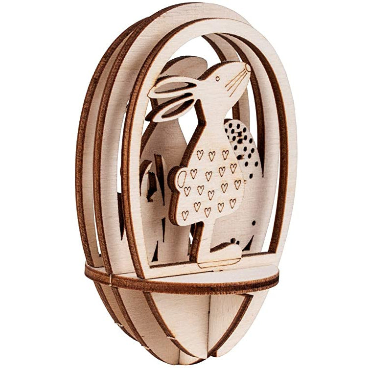 Adornos de madera 3D para huevos de metacrilato de 10cm RAYHER CENTROARTESANO