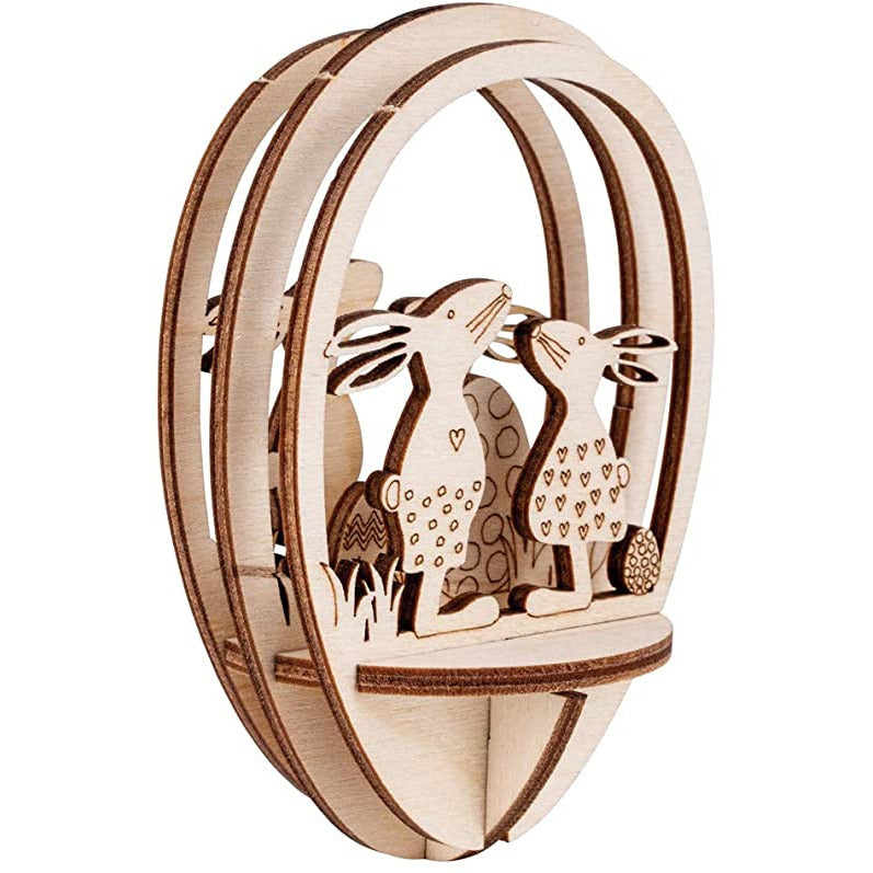 Adornos de madera 3D para huevos de metacrilato de 10cm RAYHER CENTROARTESANO