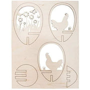 Adornos de madera 3D para huevos de metacrilato de 10cm Amigos de Pascua RAYHER CENTROARTESANO