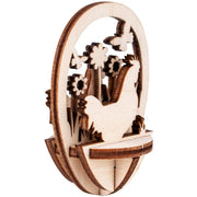 Adornos de madera 3D para huevos de metacrilato de 10cm Amigos de Pascua RAYHER CENTROARTESANO