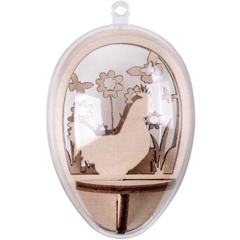 Adornos de madera 3D para huevos de metacrilato de 10cm Amigos de Pascua RAYHER CENTROARTESANO