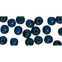 German wooden beads 4mm dark blue