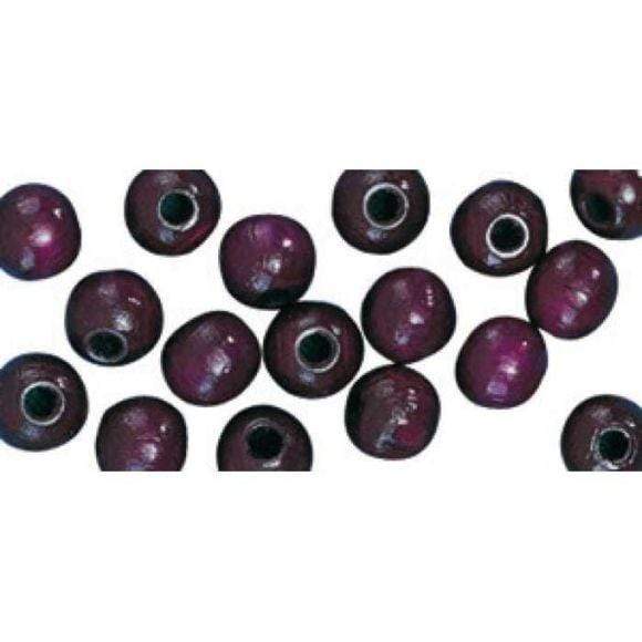 Perles allemandes en bois 4mm violet