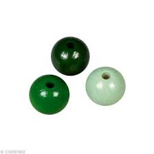 Bolas Alemanas de madera 6mm 1252300 verde medio, claro y oscuro variado RAYHER CENTROARTESANO