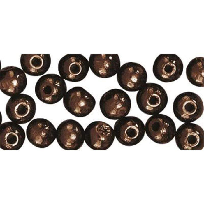 Perles en bois allemandes 6mm brun foncé