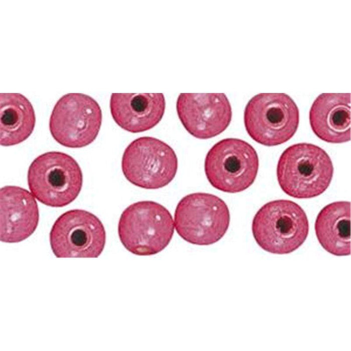 German wooden beads 6mm light pink