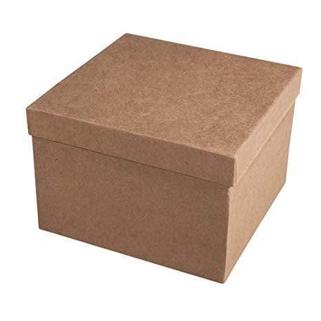 Caja cartón piedra cuadrada grande 18.5x18.5x12cm 71755000