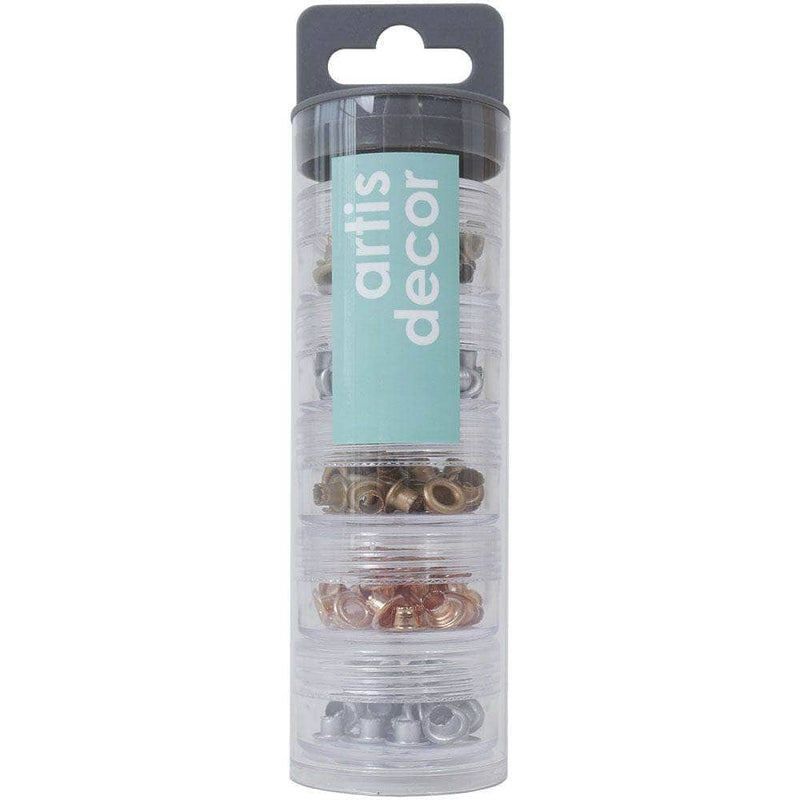Eyelets redondo 5mm 150ud cinco colore metalizados RAYHER CENTROARTESANO