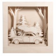 Kit de bricolaje de marco con motivo 3d, coche 30x30x6,6cm 14 piezas 46307000 RAYHER CENTROARTESANO