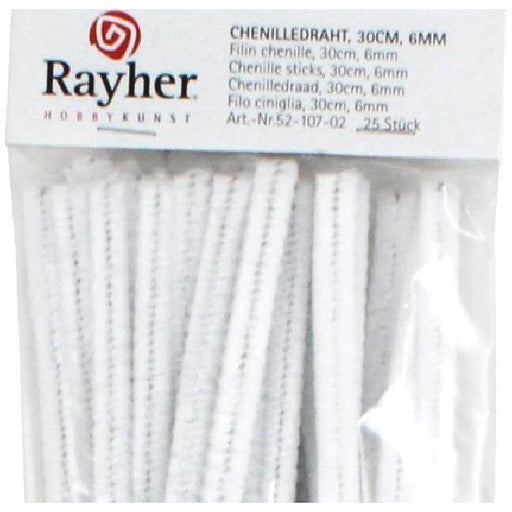 limpiapipas chenilla 30cm 6mm blanco 5210702 RAYHER CENTROARTESANO