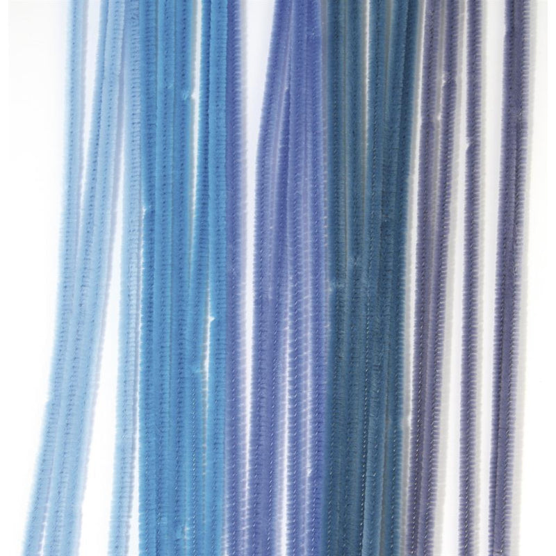 Limpiapipas chenilla 30cm Surtido fino azules 5210900 RAYHER CENTROARTESANO