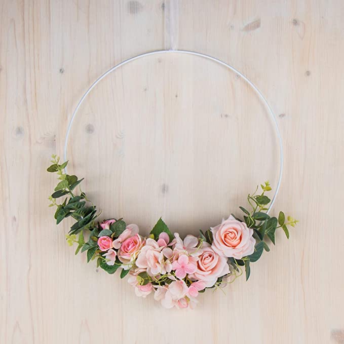 Ramas de rosa rosas claro con eucalipto RAYHER CENTROARTESANO