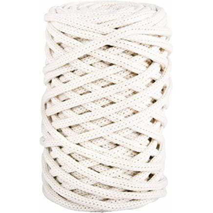 Rayher Braidy hilo reciclado trenzado 4mm 42010104 ivory