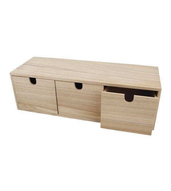 Rayher caja de madera con tres cajones 6190300 RAYHER CENTROARTESANO