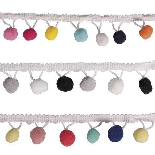 Rayher cinta de pompones de  colores variados 2m 55853685 RAYHER CENTROARTESANO