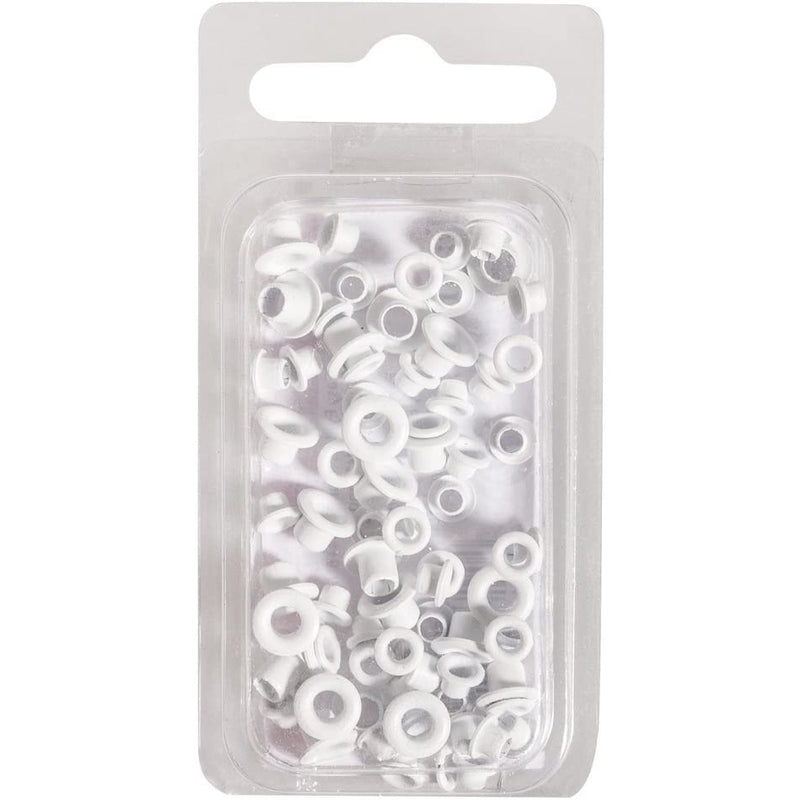 Rayher Easy eyelets redondo 4+8mm 75ud 60024102 blanco RAYHER CENTROARTESANO