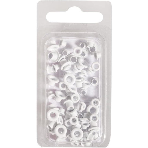 Rayher Easy eyelets redondo 4+8mm 75ud 60024102 blanco RAYHER CENTROARTESANO