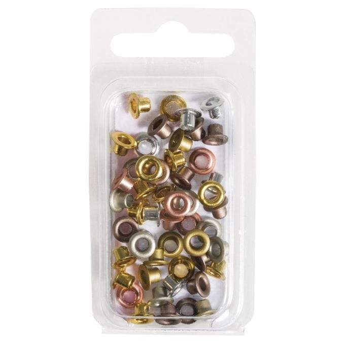 Rayher Easy eyelets redondo 8mm 50ud 60029999 colores metalicos RAYHER CENTROARTESANO