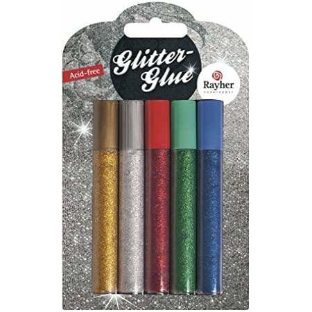 Rayher Glitter pegamento Set 5x10ml 30185000 RAYHER CENTROARTESANO