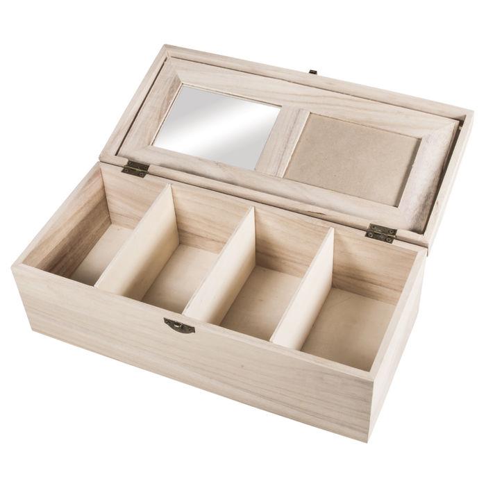 Rayher joyero de madera 32x15x10cm con espejo RAYHER CENTROARTESANO