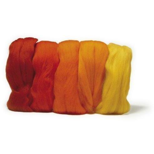Rayher lana para fieltro fina naranjas 5365200 RAYHER CENTROARTESANO
