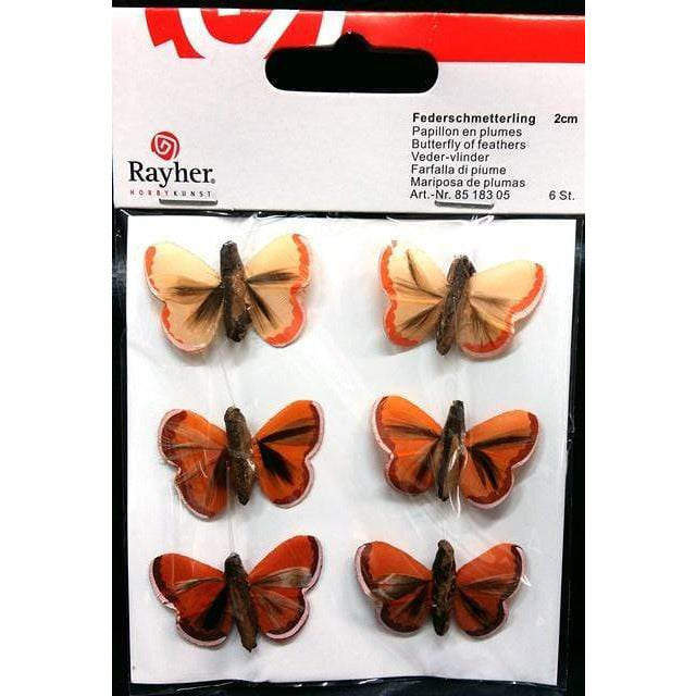 rayher mariposas plumas 6cm amarillo RAYHER CENTROARTESANO