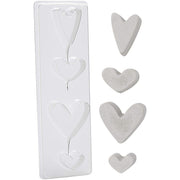 Rayher model para jabon 4 corazones  diferentes tamaño 34234000 RAYHER CENTROARTESANO