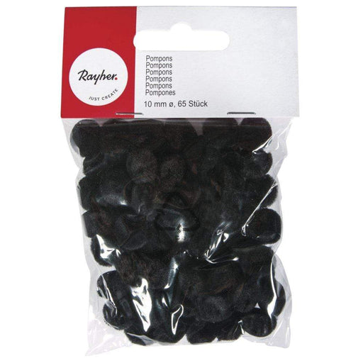 Rayher pompones 10mm negro 7651101 RAYHER CENTROARTESANO