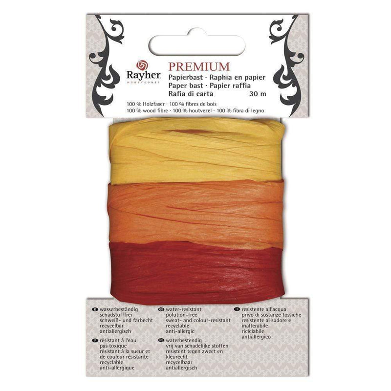 Rayher premiun papel rafia 3 col. amarillo 52013000 RAYHER CENTROARTESANO