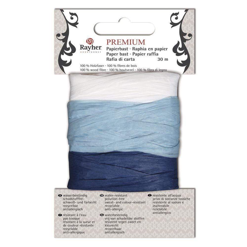 Rayher premiun papel rafia 3 col. azul 52016000 RAYHER CENTROARTESANO