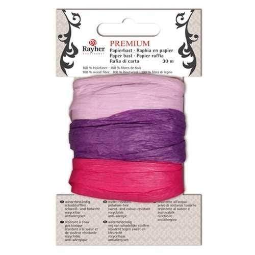 Rayher premiun papel rafia 3 col. malva 52015000 RAYHER CENTROARTESANO