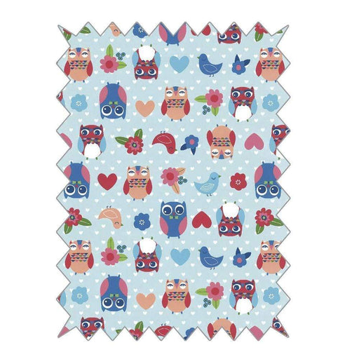 Tela rayher azul buhos 100% Algodon 53757000 RAYHER CENTROARTESANO