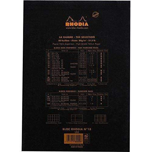 "Block Rhodia ""negro"" 80g 80h 21x29 180009C" RHODIA Oferta CENTROARTESANO