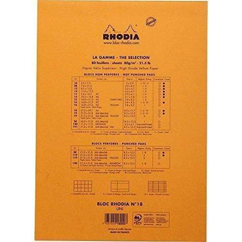 "Block Rhodia ""orange"" 80g 80h 21x29 18000C" RHODIA Oferta CENTROARTESANO