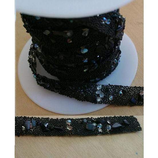 Cinta transfer rocalla negro 1m 10023j ROSAS CENTROARTESANO