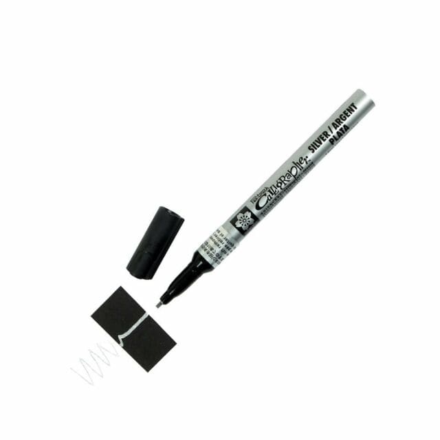 Sakura permanent marker pen touch calligraphy 1.8mm XPSKC53 silver