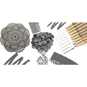 Zentangle tiles blanco SAKURA CENTROARTESANO