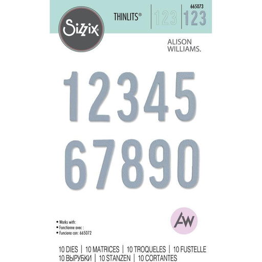 Sizzix Thinlits 10 troqueles numeros en negrita 665073 SIZZIX CENTROARTESANO