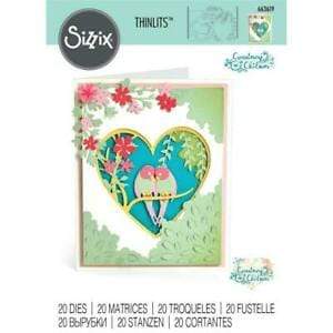 Sizzix Thinlits Courtney Chilson 20 troqueles 663619 pajaros enamorados SIZZIX CENTROARTESANO