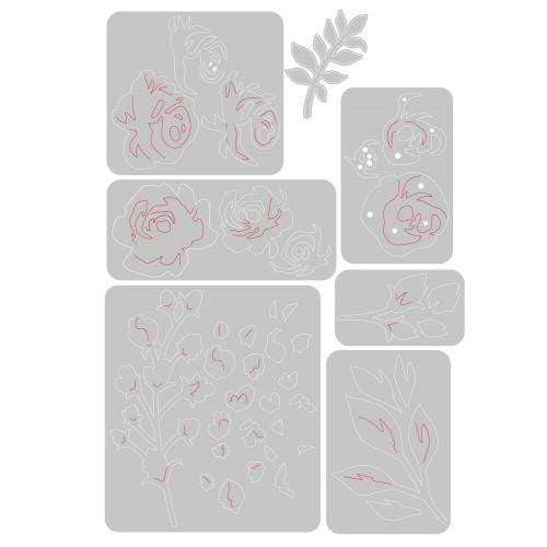 Sizzix Thinlits Jen Long 7 troqueles 665083 entramado de flores 2 SIZZIX CENTROARTESANO